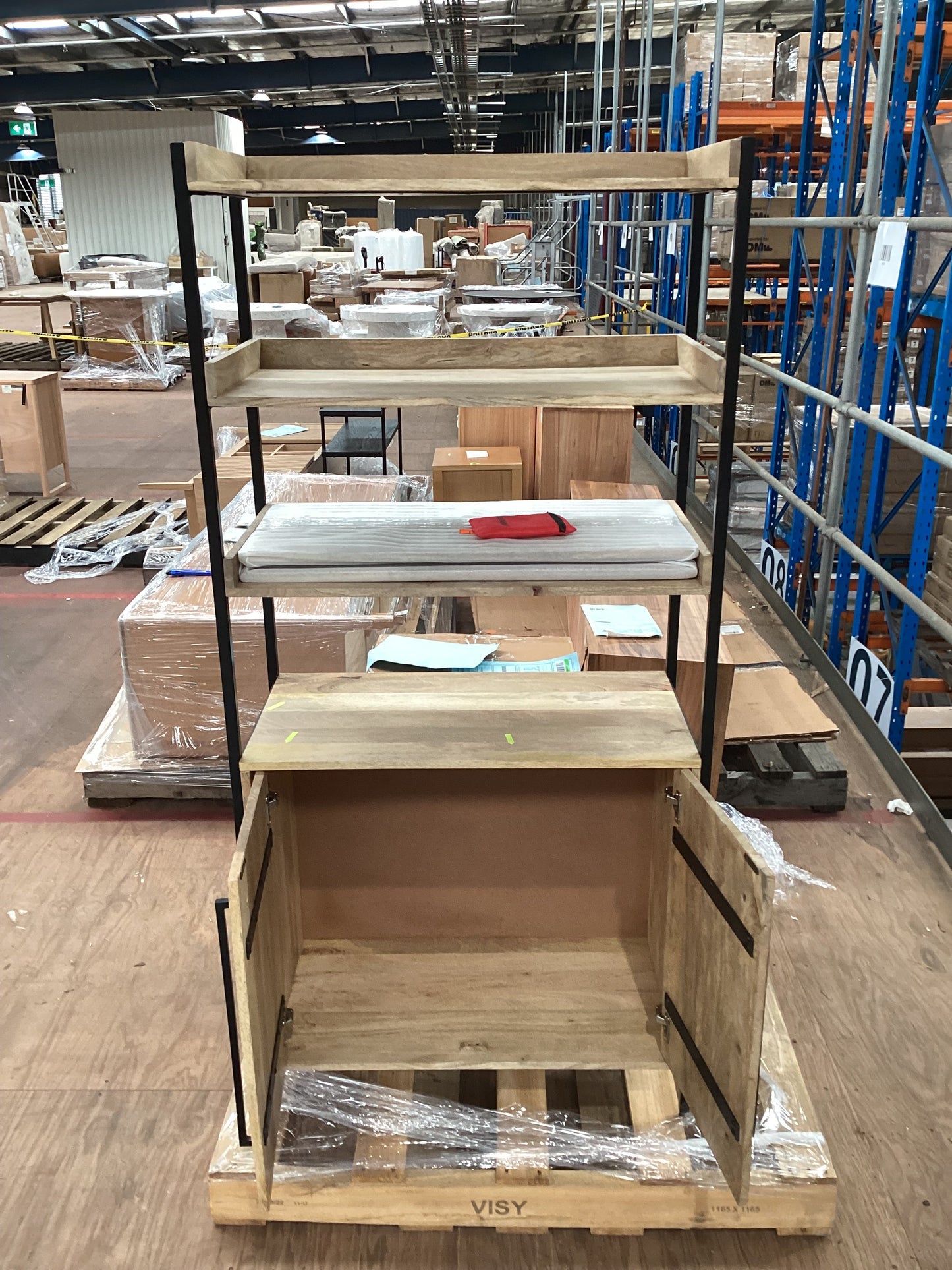 District Shelving Unit With Storage  Nat