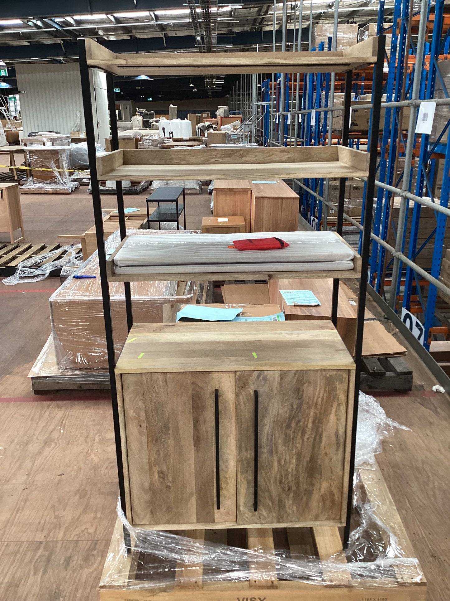 District Shelving Unit With Storage  Nat