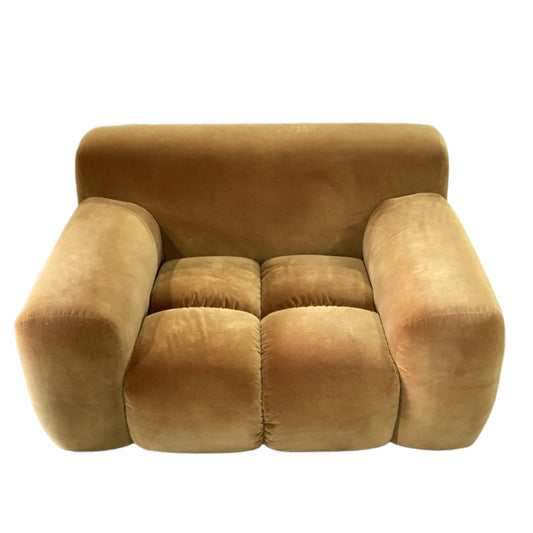 Aero Armchair 1S Cotton Velvet Caramel