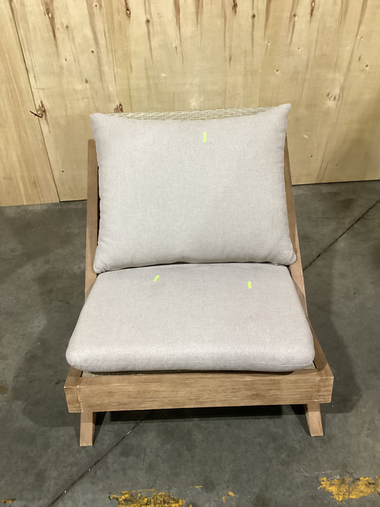 NSW CLN10762 Manly Outdoor Chair Armless Acacia Natural