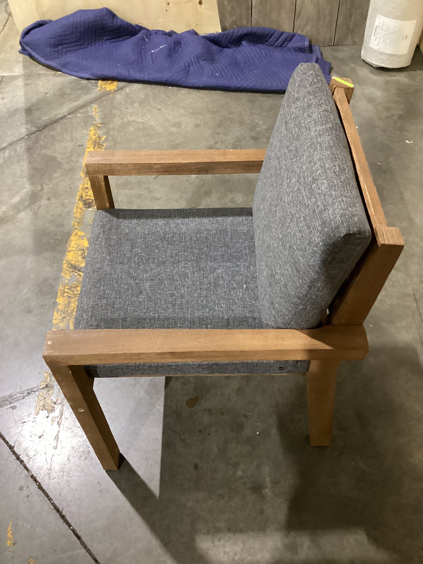 NSW CLN10769 Cannes Outdoor Dining Chair Acacia Charcoal MKII