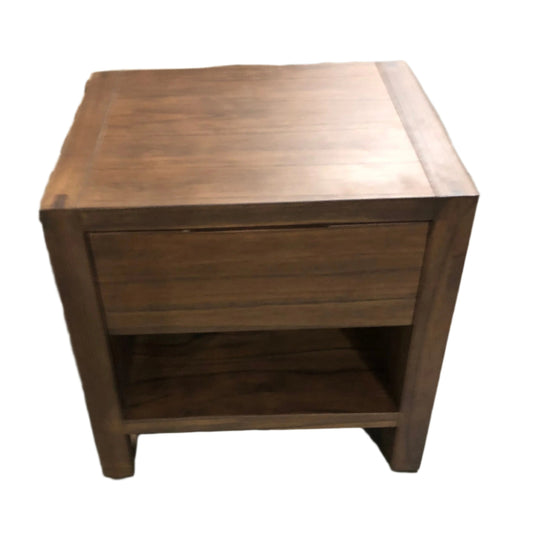 Hubertt Bedside Table 1 Drawer Walnut