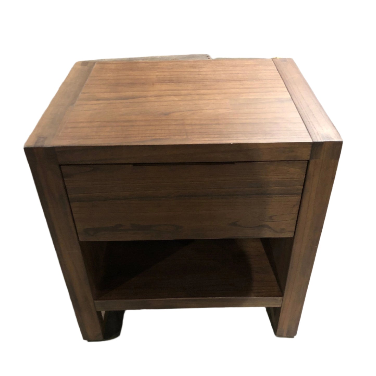 Hubertt Bedside Table 1 Drawer Walnut