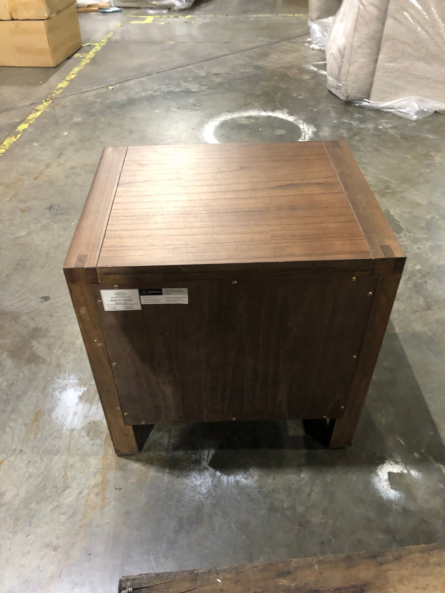 Hubertt Bedside Table 1 Drawer Walnut